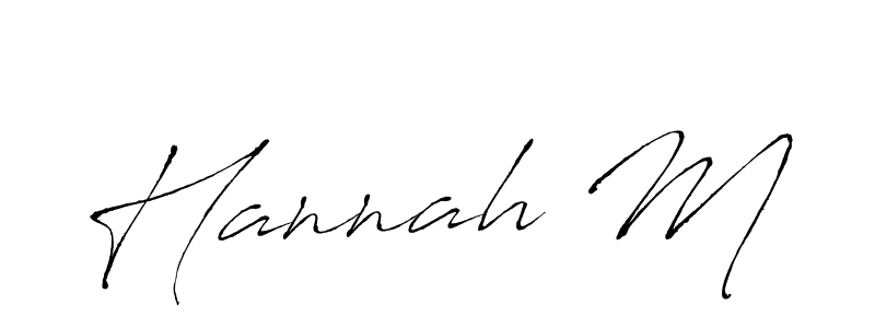 Make a beautiful signature design for name Hannah M. With this signature (Antro_Vectra) style, you can create a handwritten signature for free. Hannah M signature style 6 images and pictures png