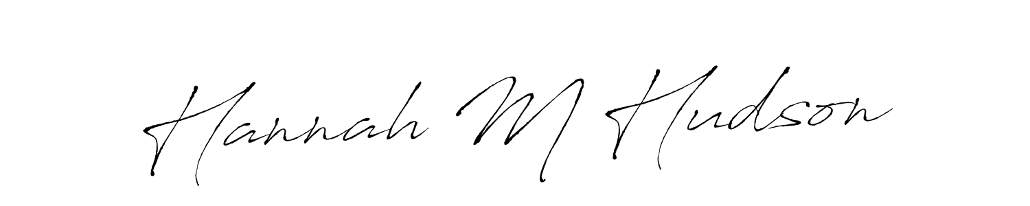 Antro_Vectra is a professional signature style that is perfect for those who want to add a touch of class to their signature. It is also a great choice for those who want to make their signature more unique. Get Hannah M Hudson name to fancy signature for free. Hannah M Hudson signature style 6 images and pictures png