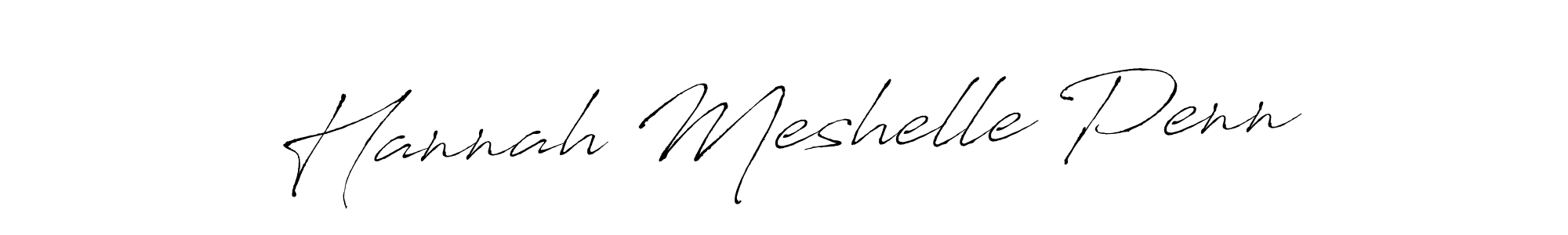 Hannah Meshelle Penn stylish signature style. Best Handwritten Sign (Antro_Vectra) for my name. Handwritten Signature Collection Ideas for my name Hannah Meshelle Penn. Hannah Meshelle Penn signature style 6 images and pictures png