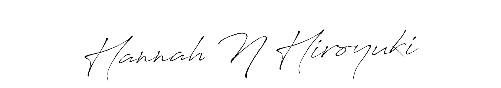 Make a beautiful signature design for name Hannah N Hiroyuki. With this signature (Antro_Vectra) style, you can create a handwritten signature for free. Hannah N Hiroyuki signature style 6 images and pictures png