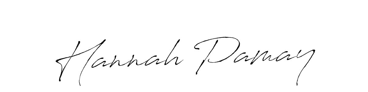 How to make Hannah Pamay name signature. Use Antro_Vectra style for creating short signs online. This is the latest handwritten sign. Hannah Pamay signature style 6 images and pictures png