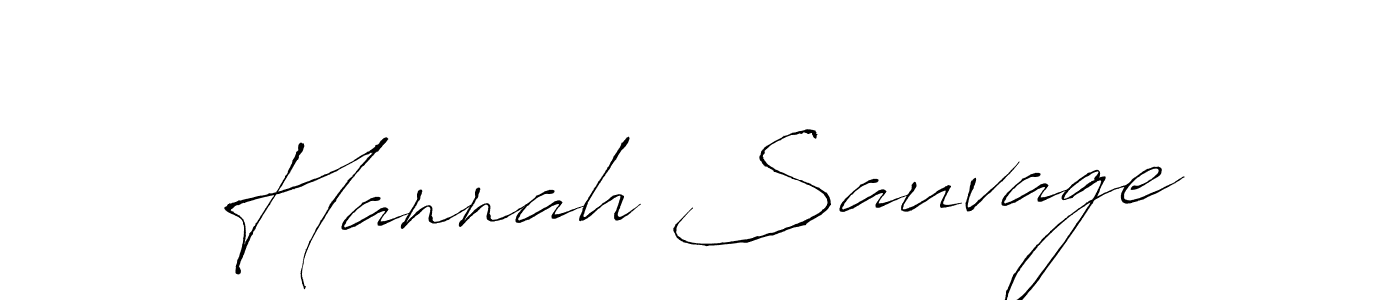 How to make Hannah Sauvage name signature. Use Antro_Vectra style for creating short signs online. This is the latest handwritten sign. Hannah Sauvage signature style 6 images and pictures png