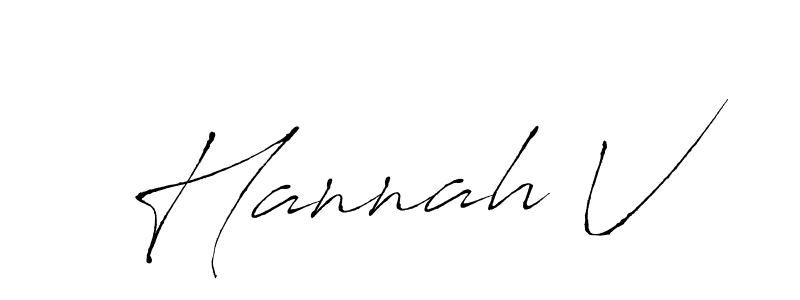 It looks lik you need a new signature style for name Hannah V. Design unique handwritten (Antro_Vectra) signature with our free signature maker in just a few clicks. Hannah V signature style 6 images and pictures png
