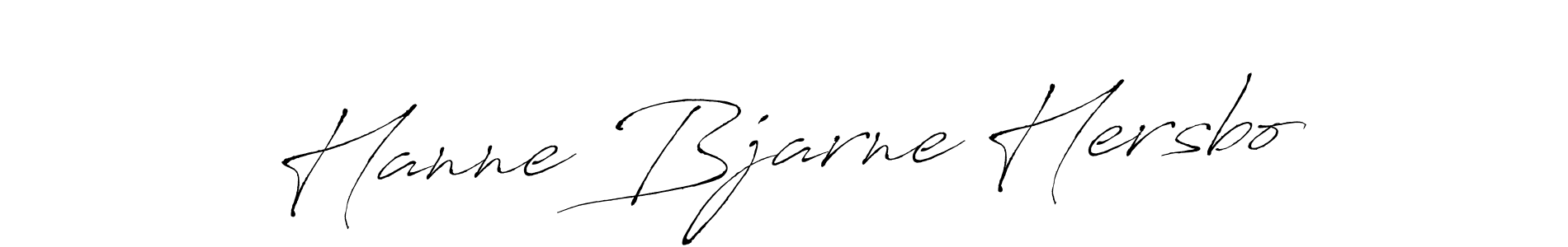 Make a beautiful signature design for name Hanne Bjarne Hersbo. With this signature (Antro_Vectra) style, you can create a handwritten signature for free. Hanne Bjarne Hersbo signature style 6 images and pictures png