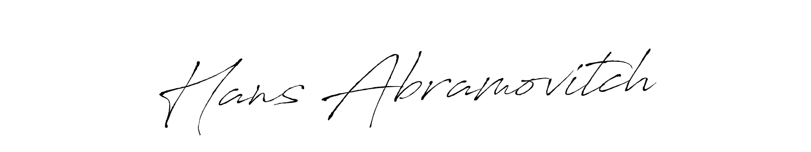 You should practise on your own different ways (Antro_Vectra) to write your name (Hans Abramovitch) in signature. don't let someone else do it for you. Hans Abramovitch signature style 6 images and pictures png