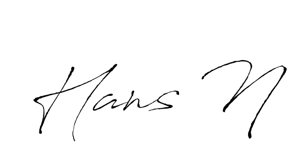 Create a beautiful signature design for name Hans N. With this signature (Antro_Vectra) fonts, you can make a handwritten signature for free. Hans N signature style 6 images and pictures png