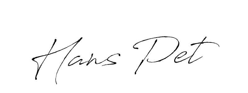 The best way (Antro_Vectra) to make a short signature is to pick only two or three words in your name. The name Hans Pet include a total of six letters. For converting this name. Hans Pet signature style 6 images and pictures png