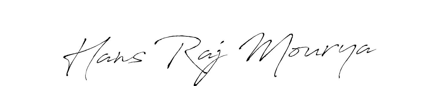 Antro_Vectra is a professional signature style that is perfect for those who want to add a touch of class to their signature. It is also a great choice for those who want to make their signature more unique. Get Hans Raj Mourya name to fancy signature for free. Hans Raj Mourya signature style 6 images and pictures png