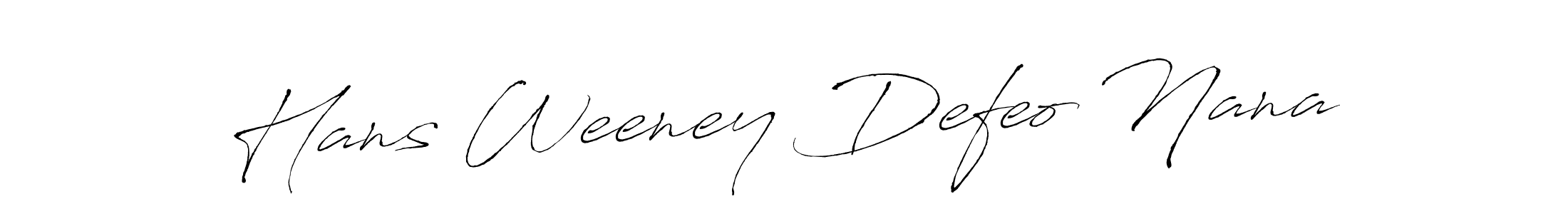 Design your own signature with our free online signature maker. With this signature software, you can create a handwritten (Antro_Vectra) signature for name Hans Weeney Defeo Nana. Hans Weeney Defeo Nana signature style 6 images and pictures png