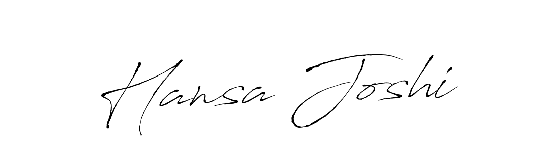 Design your own signature with our free online signature maker. With this signature software, you can create a handwritten (Antro_Vectra) signature for name Hansa Joshi. Hansa Joshi signature style 6 images and pictures png