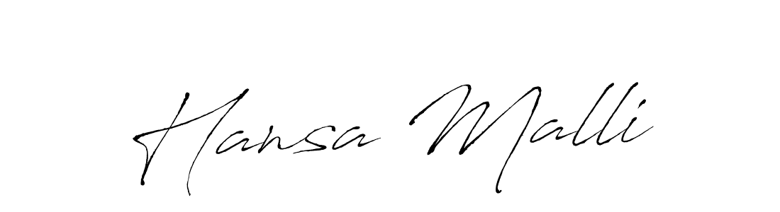Use a signature maker to create a handwritten signature online. With this signature software, you can design (Antro_Vectra) your own signature for name Hansa Malli. Hansa Malli signature style 6 images and pictures png