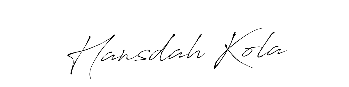 It looks lik you need a new signature style for name Hansdah Kola. Design unique handwritten (Antro_Vectra) signature with our free signature maker in just a few clicks. Hansdah Kola signature style 6 images and pictures png