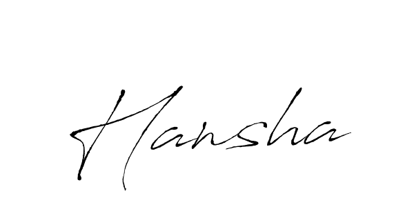 Create a beautiful signature design for name Hansha. With this signature (Antro_Vectra) fonts, you can make a handwritten signature for free. Hansha signature style 6 images and pictures png