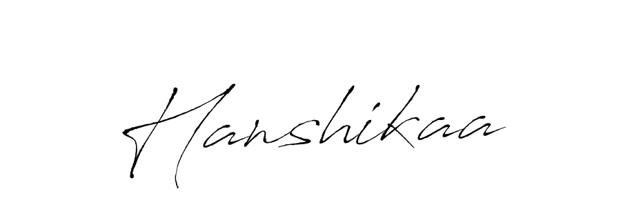 How to make Hanshikaa signature? Antro_Vectra is a professional autograph style. Create handwritten signature for Hanshikaa name. Hanshikaa signature style 6 images and pictures png