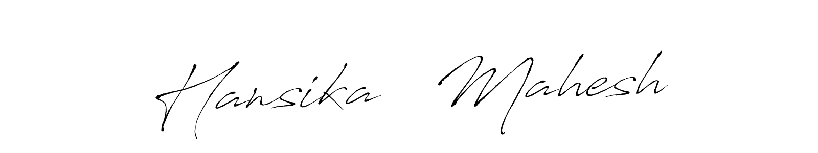 Create a beautiful signature design for name Hansika   Mahesh. With this signature (Antro_Vectra) fonts, you can make a handwritten signature for free. Hansika   Mahesh signature style 6 images and pictures png