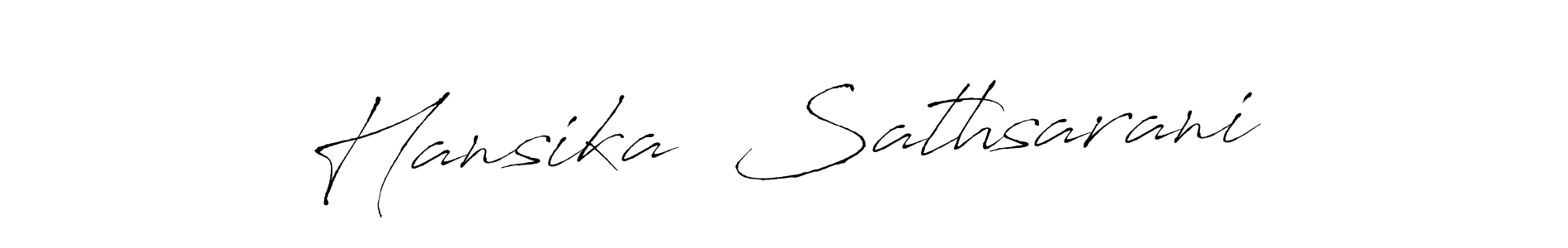 Create a beautiful signature design for name Hansika  Sathsarani. With this signature (Antro_Vectra) fonts, you can make a handwritten signature for free. Hansika  Sathsarani signature style 6 images and pictures png