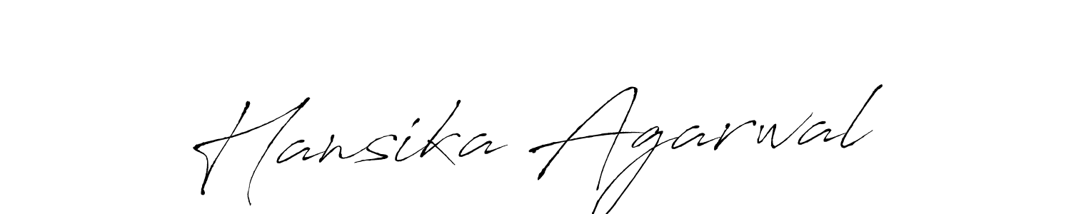 Make a beautiful signature design for name Hansika Agarwal. With this signature (Antro_Vectra) style, you can create a handwritten signature for free. Hansika Agarwal signature style 6 images and pictures png