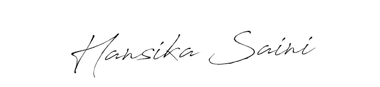 Make a beautiful signature design for name Hansika Saini. Use this online signature maker to create a handwritten signature for free. Hansika Saini signature style 6 images and pictures png