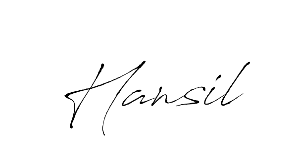 You should practise on your own different ways (Antro_Vectra) to write your name (Hansil) in signature. don't let someone else do it for you. Hansil signature style 6 images and pictures png