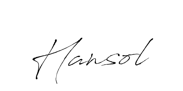 Design your own signature with our free online signature maker. With this signature software, you can create a handwritten (Antro_Vectra) signature for name Hansol. Hansol signature style 6 images and pictures png