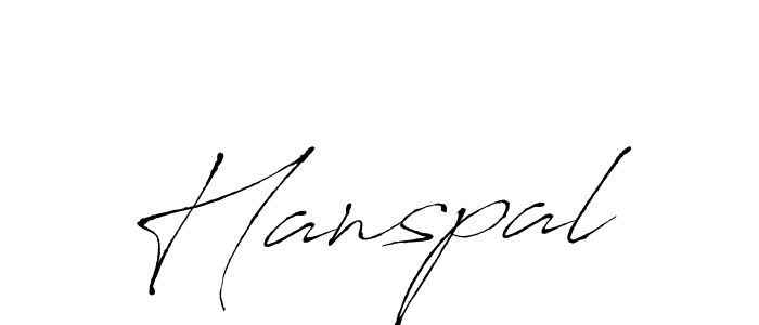 Make a beautiful signature design for name Hanspal. With this signature (Antro_Vectra) style, you can create a handwritten signature for free. Hanspal signature style 6 images and pictures png