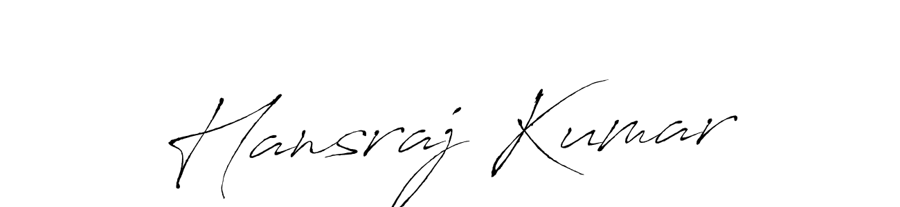 How to make Hansraj Kumar name signature. Use Antro_Vectra style for creating short signs online. This is the latest handwritten sign. Hansraj Kumar signature style 6 images and pictures png