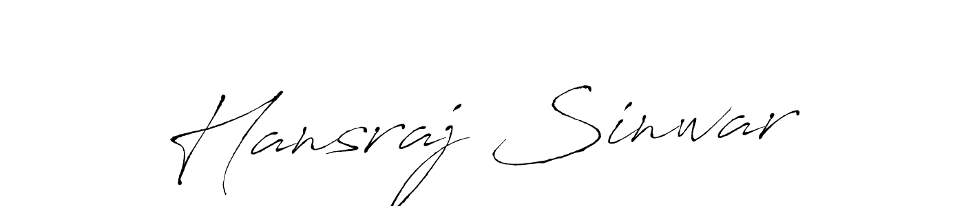 Create a beautiful signature design for name Hansraj Sinwar. With this signature (Antro_Vectra) fonts, you can make a handwritten signature for free. Hansraj Sinwar signature style 6 images and pictures png