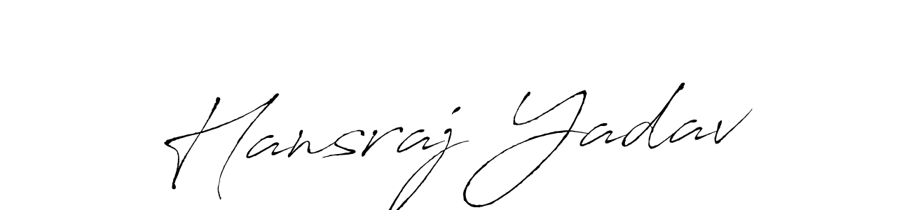 How to make Hansraj Yadav name signature. Use Antro_Vectra style for creating short signs online. This is the latest handwritten sign. Hansraj Yadav signature style 6 images and pictures png