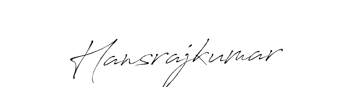 How to make Hansrajkumar name signature. Use Antro_Vectra style for creating short signs online. This is the latest handwritten sign. Hansrajkumar signature style 6 images and pictures png