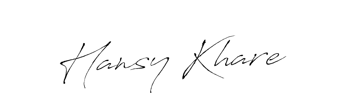 You should practise on your own different ways (Antro_Vectra) to write your name (Hansy Khare) in signature. don't let someone else do it for you. Hansy Khare signature style 6 images and pictures png