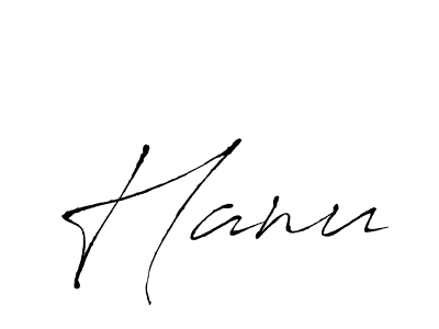 Make a beautiful signature design for name Hanu. With this signature (Antro_Vectra) style, you can create a handwritten signature for free. Hanu signature style 6 images and pictures png
