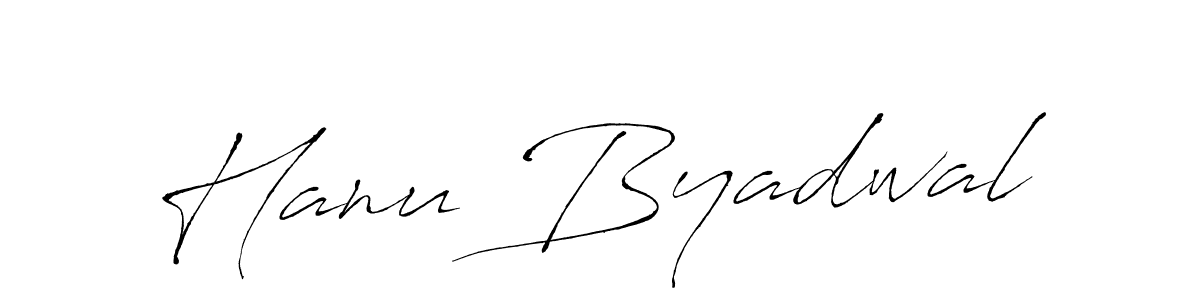 Hanu Byadwal stylish signature style. Best Handwritten Sign (Antro_Vectra) for my name. Handwritten Signature Collection Ideas for my name Hanu Byadwal. Hanu Byadwal signature style 6 images and pictures png