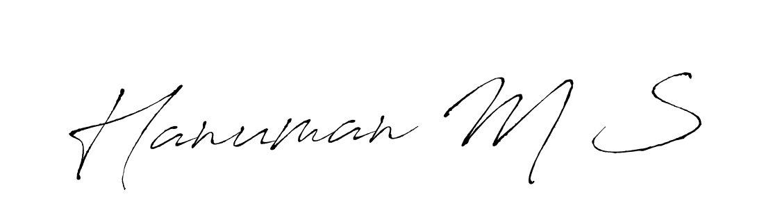 Use a signature maker to create a handwritten signature online. With this signature software, you can design (Antro_Vectra) your own signature for name Hanuman M S. Hanuman M S signature style 6 images and pictures png