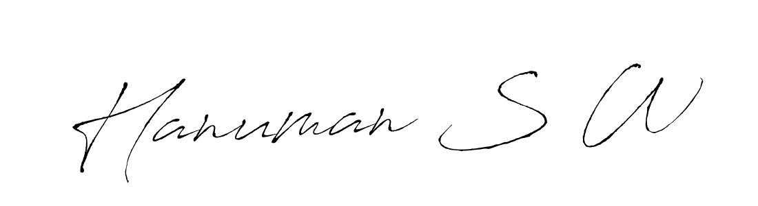 Use a signature maker to create a handwritten signature online. With this signature software, you can design (Antro_Vectra) your own signature for name Hanuman S W. Hanuman S W signature style 6 images and pictures png