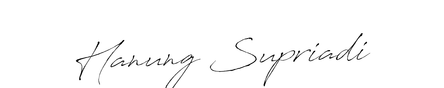 It looks lik you need a new signature style for name Hanung Supriadi. Design unique handwritten (Antro_Vectra) signature with our free signature maker in just a few clicks. Hanung Supriadi signature style 6 images and pictures png