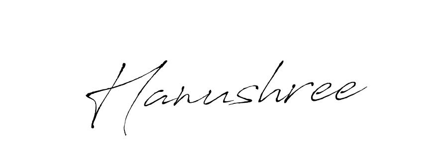 How to make Hanushree signature? Antro_Vectra is a professional autograph style. Create handwritten signature for Hanushree name. Hanushree signature style 6 images and pictures png