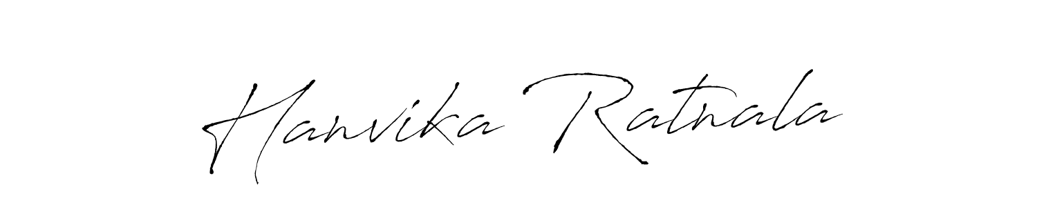 How to make Hanvika Ratnala name signature. Use Antro_Vectra style for creating short signs online. This is the latest handwritten sign. Hanvika Ratnala signature style 6 images and pictures png