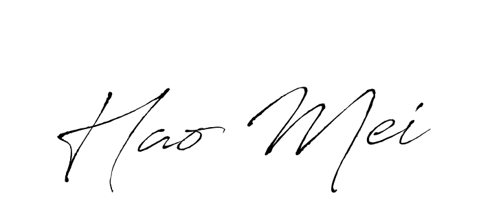 Make a beautiful signature design for name Hao Mei. With this signature (Antro_Vectra) style, you can create a handwritten signature for free. Hao Mei signature style 6 images and pictures png