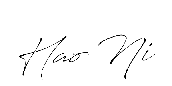 Also You can easily find your signature by using the search form. We will create Hao Ni name handwritten signature images for you free of cost using Antro_Vectra sign style. Hao Ni signature style 6 images and pictures png