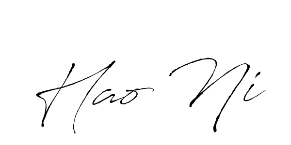 You can use this online signature creator to create a handwritten signature for the name Hao Ni. This is the best online autograph maker. Hao Ni signature style 6 images and pictures png