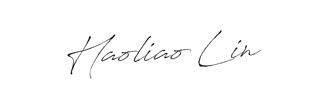 Create a beautiful signature design for name Haoliao Lin. With this signature (Antro_Vectra) fonts, you can make a handwritten signature for free. Haoliao Lin signature style 6 images and pictures png