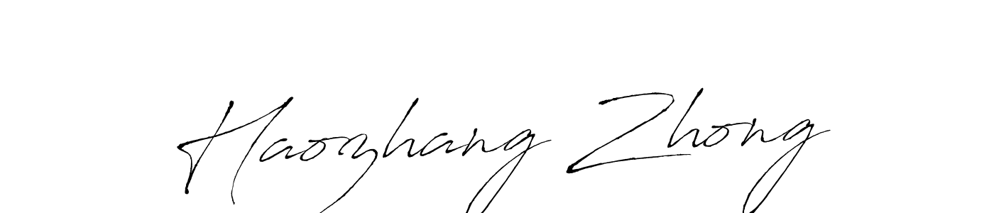 Haozhang Zhong stylish signature style. Best Handwritten Sign (Antro_Vectra) for my name. Handwritten Signature Collection Ideas for my name Haozhang Zhong. Haozhang Zhong signature style 6 images and pictures png