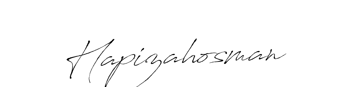 How to make Hapizahosman name signature. Use Antro_Vectra style for creating short signs online. This is the latest handwritten sign. Hapizahosman signature style 6 images and pictures png