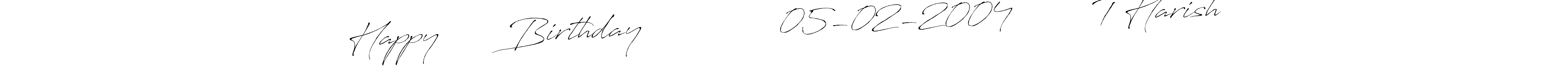 How to make Happy       Birthday               05-02-2004         T Harish name signature. Use Antro_Vectra style for creating short signs online. This is the latest handwritten sign. Happy       Birthday               05-02-2004         T Harish signature style 6 images and pictures png