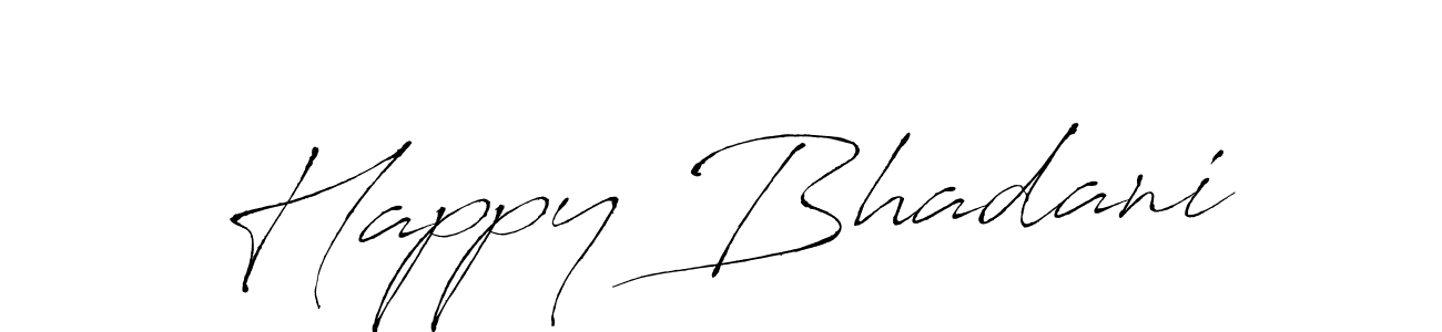 Happy Bhadani stylish signature style. Best Handwritten Sign (Antro_Vectra) for my name. Handwritten Signature Collection Ideas for my name Happy Bhadani. Happy Bhadani signature style 6 images and pictures png