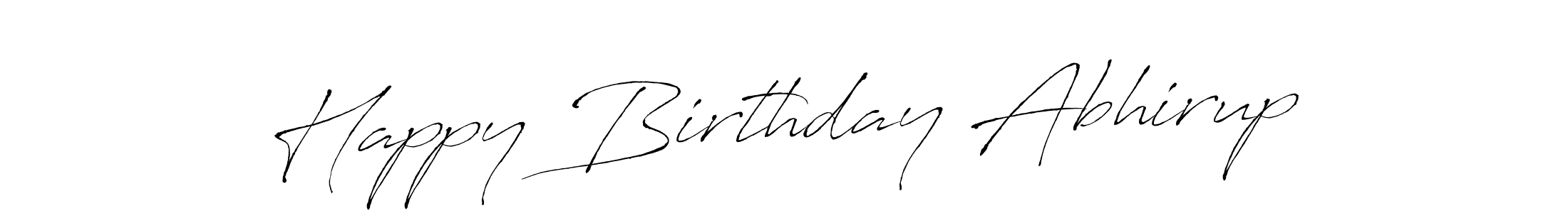 How to make Happy Birthday Abhirup name signature. Use Antro_Vectra style for creating short signs online. This is the latest handwritten sign. Happy Birthday Abhirup signature style 6 images and pictures png