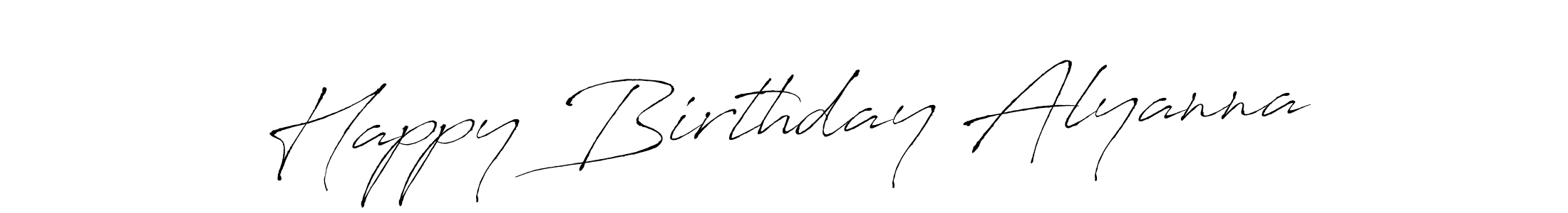 How to make Happy Birthday Alyanna signature? Antro_Vectra is a professional autograph style. Create handwritten signature for Happy Birthday Alyanna name. Happy Birthday Alyanna signature style 6 images and pictures png