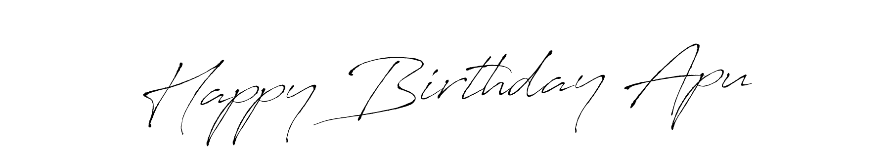 It looks lik you need a new signature style for name Happy Birthday Apu. Design unique handwritten (Antro_Vectra) signature with our free signature maker in just a few clicks. Happy Birthday Apu signature style 6 images and pictures png