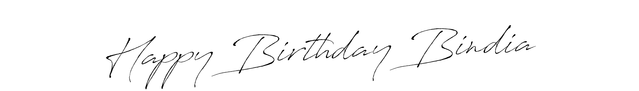 Happy Birthday Bindia stylish signature style. Best Handwritten Sign (Antro_Vectra) for my name. Handwritten Signature Collection Ideas for my name Happy Birthday Bindia. Happy Birthday Bindia signature style 6 images and pictures png