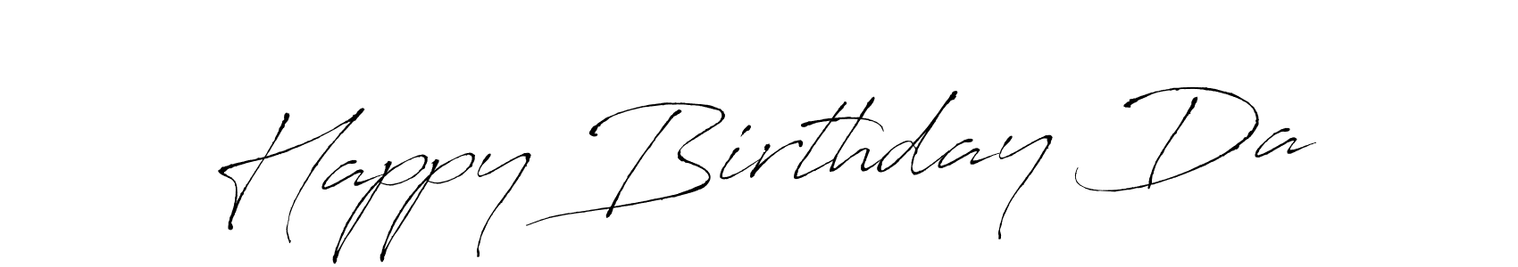 The best way (Antro_Vectra) to make a short signature is to pick only two or three words in your name. The name Happy Birthday Da include a total of six letters. For converting this name. Happy Birthday Da signature style 6 images and pictures png